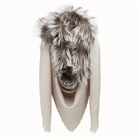 touch of fur shawl fendi|fendi fur scarf.